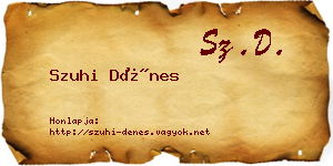 Szuhi Dénes névjegykártya